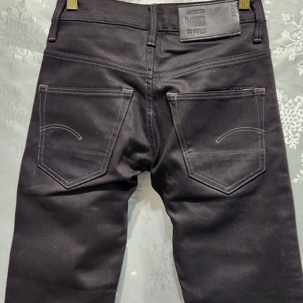 NWOT G-Star RAW 3301 Slim Black Button-up Youth Jeans (W24xL30) - Picture 5 of 16